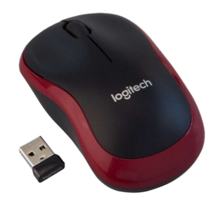 Logitech M185 Wireless Optical rood-zwart