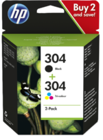HP 304 kleur + zwar