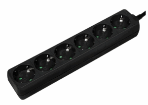 LogiLink 6 voudig stekkerdoos 1.5m zwart LP238B